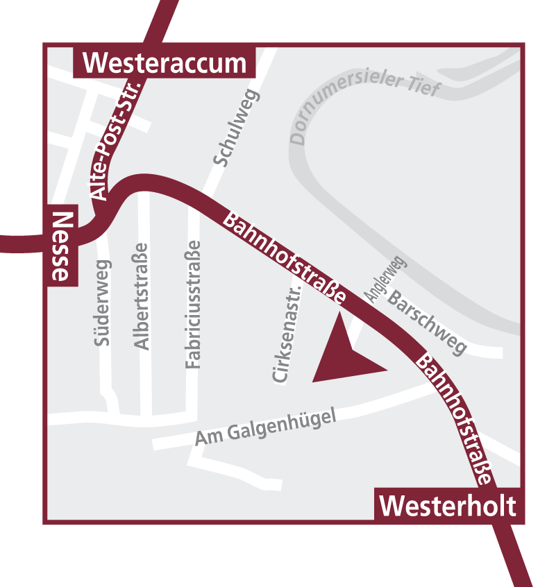 Anfahrtskarte Wohnpark Dornum